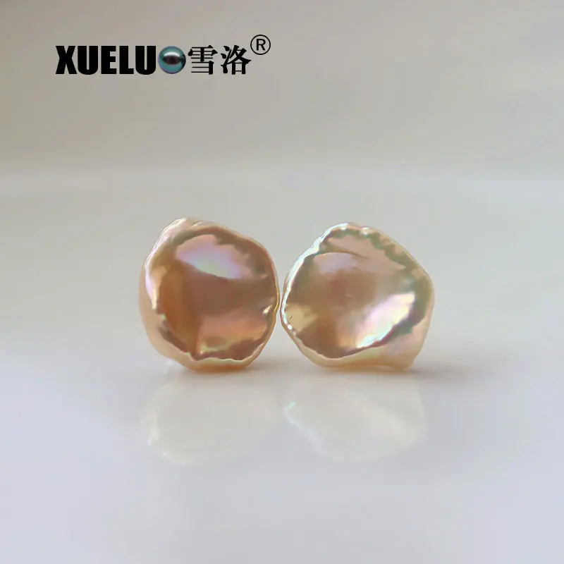 925 Sterling Fashion Baroque Flower Keshi Shape Natural Feshwater Pearl Stud Earrings Jewelry for lady | Украшения и аксессуары