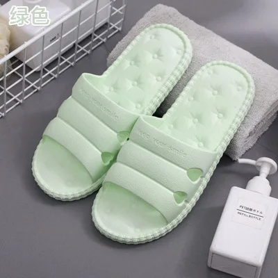 green 1PR/домашние розовые мужские резиновые тапочки; брендовые дизайнерские унисекс сандалии; Вьетнамки для туалета; пляжные шлепанцы на плоской подошве; высокое качество - Color: green