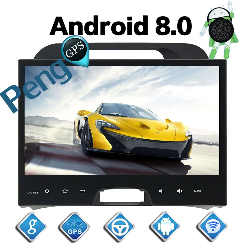 2 Din Android 8 0 Автомобильный CD DVD плеер ядер GPS навигация для SPORTAGE 2010 2012 Стерео 1080P HD