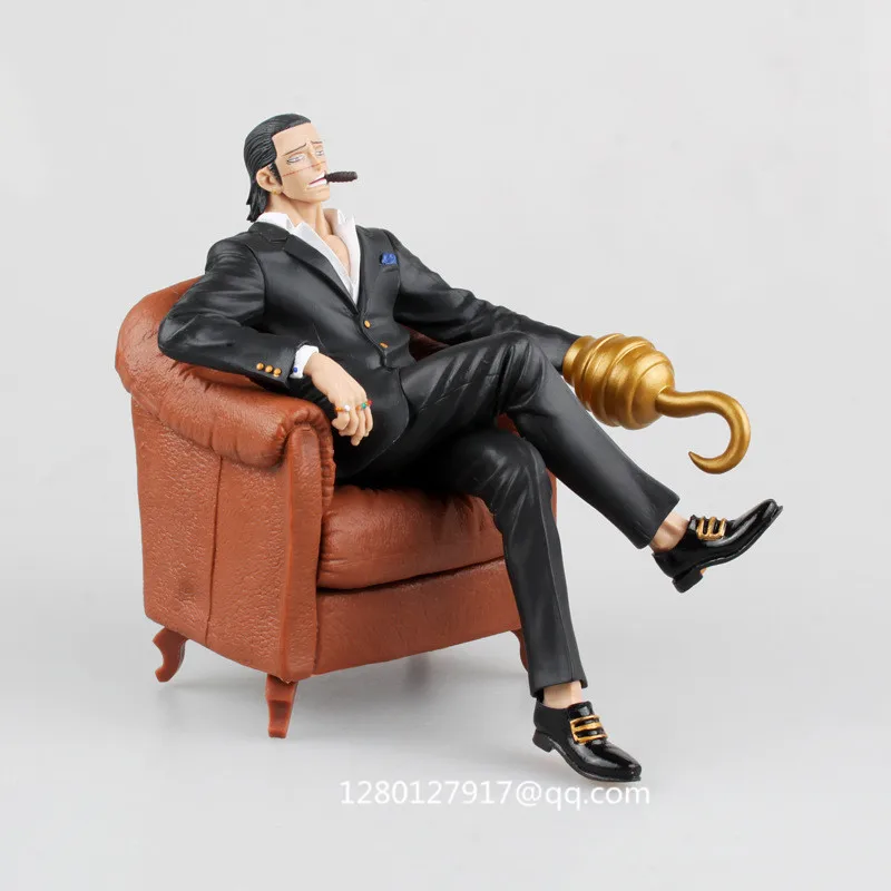 Один кусок злодей сэр Крокодил сидеть диван черный и белый ПВХ фигурку