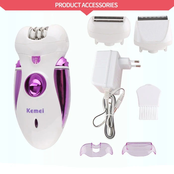 Kemei KM-2370 3 в 1 электробритва набор для женщин перезаряжаемые удаления волос станок