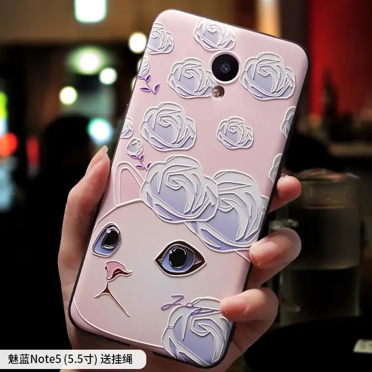 Graffiti cartoon owl rabbit hippo lion Elephant oil painting embossed Relief case For meizu m5 note m6 cover |