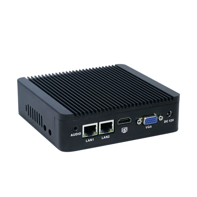 Промышленный безвентиляторный мини-ПК Yanling J1900 Quad Core Vga Hd Dual Lan Mini Pc Linux Os