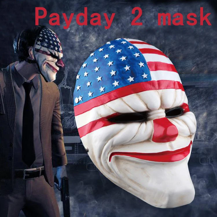 Payday 2 маска смоляная для воровства Далласа/волка/цепей/Косплей хокстона Хэллоуин