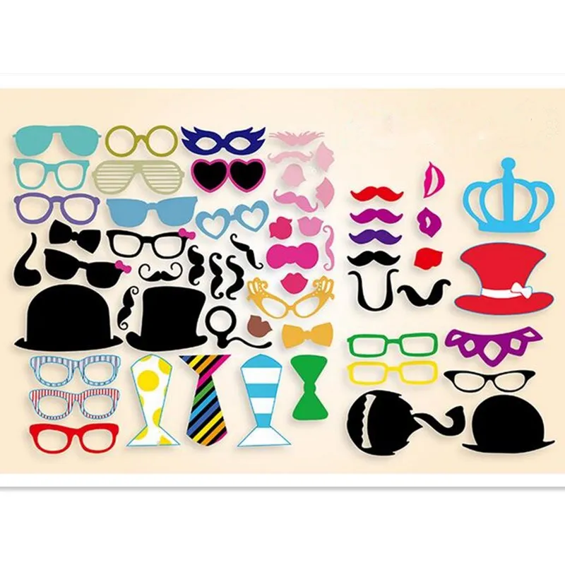 60 шт./компл. забавные очки свадебные реквизиты для фото губ праздничные декорации