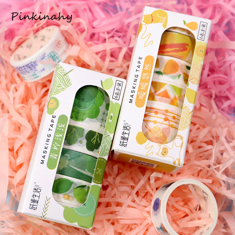 6 рулонов японская декоративная бумага фрукты цветочный цветок вишни