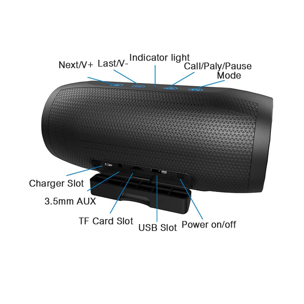 ZEALOT супер бас Bluetooth динамик беспроводной 3D стерео Саундбар AUX TF карты играть на открытом воздухе громкой связи с микрофоном сенсорное управление