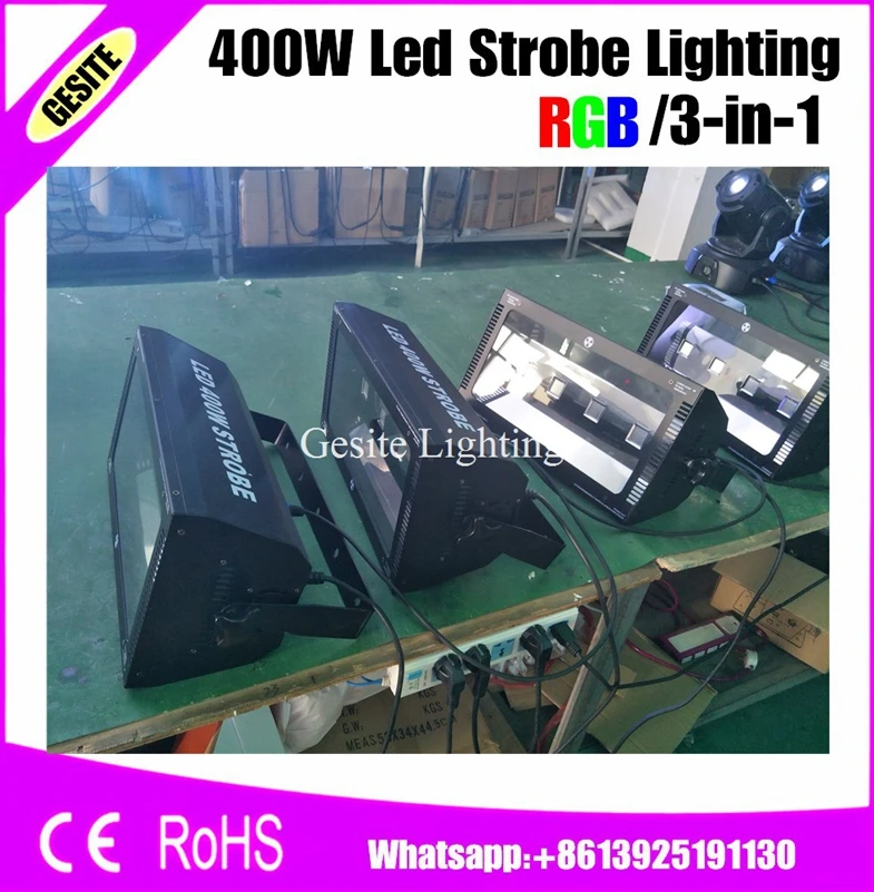 comprar 4 Pçs/lote LEVOU 400W 4*100W DMX Strobe Light Stage Equipamento De DJ Profissional