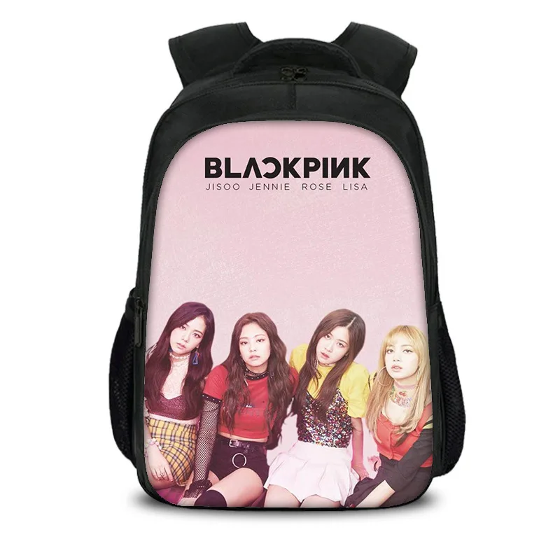 Style 4 15,7 дюйма Blackpink черный, розовый в Корейском стиле для мальчиков и девочек школьная сумка Книга Сумка Рюкзак Дети Студенты Mochila назад к школьный подарок - Цвет: Style 4