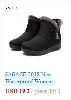 SAGACE/Новые теплые зимние женские сапоги замшевые зимние сапоги на плоской подошве с круглым носком на молнии Женская обувь высокого качества De Mujer Botas#40