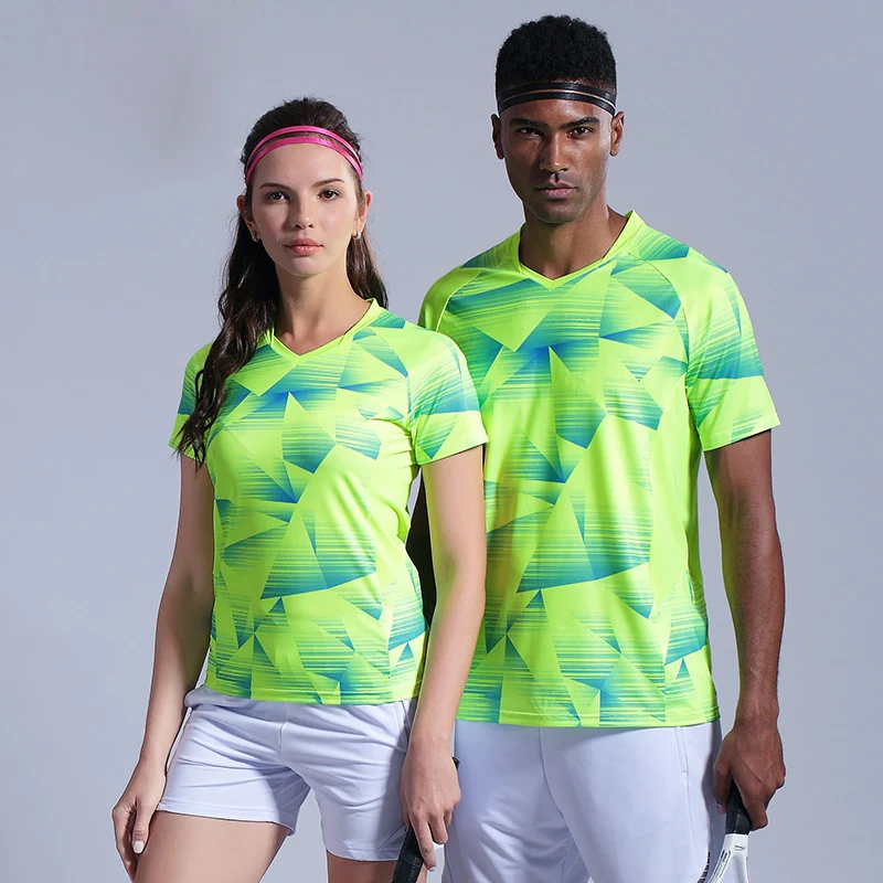 Рубашка для бадминтона мужчин и женщин Спортивная рубашка трикотажная дышащая