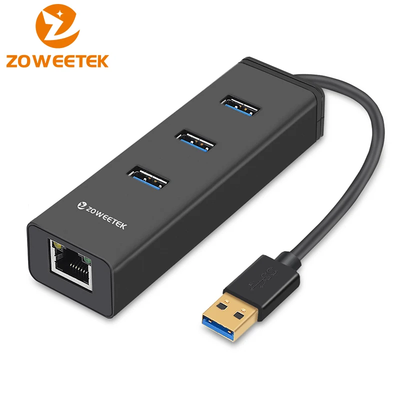 

Zoweetek USB 3,0 концентратор 10/100/1000 Мбит/сек 3 Порты для RJ45 Gigabit Ethernet LAN проводной Вай-Фай адаптер для Mac ноутбука PC/Mac OS компьютер