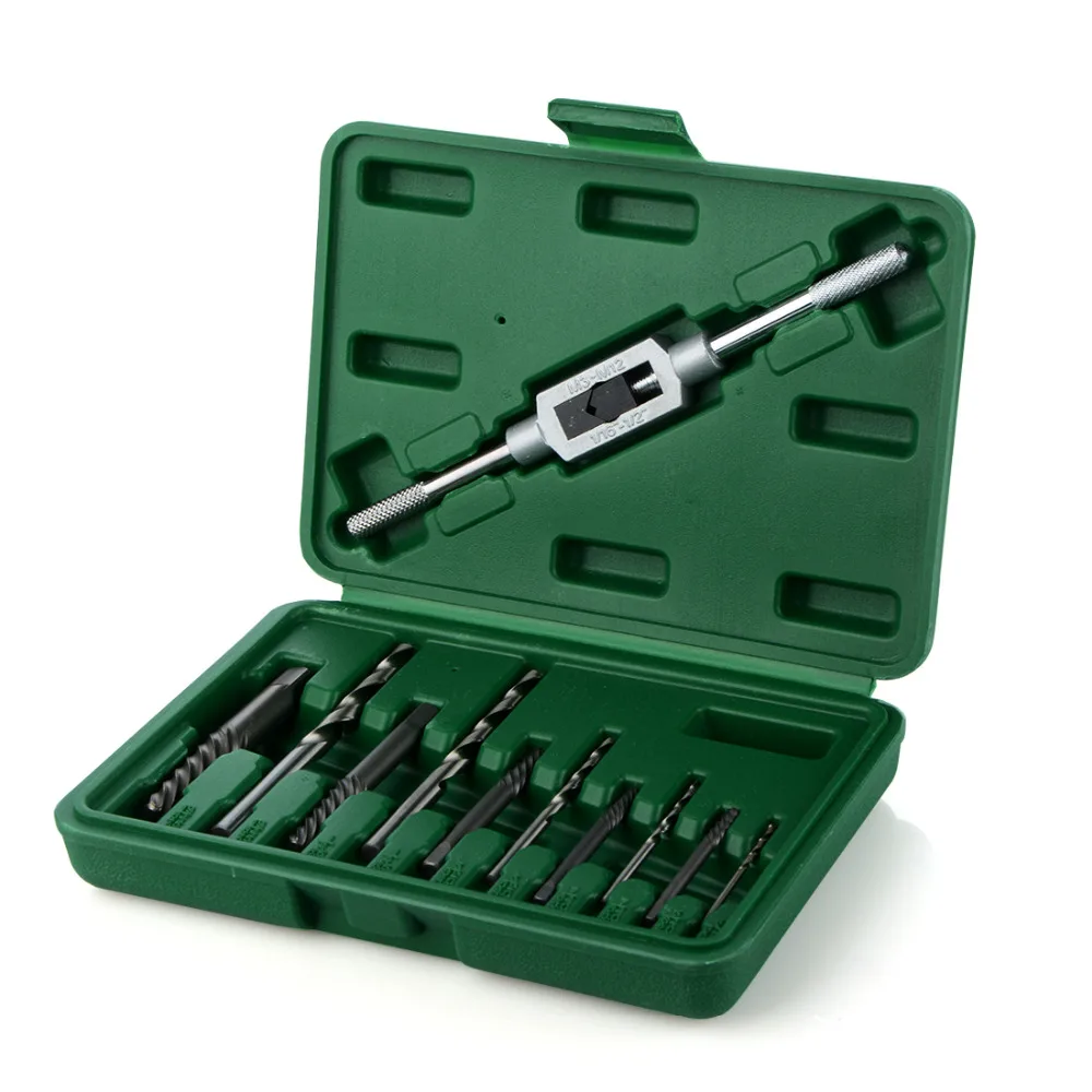 

11pcs in 1 Box Broken Extractor Screw Puller Out Set Remover High Quality Steel Tools Drill Durable For Woodworking