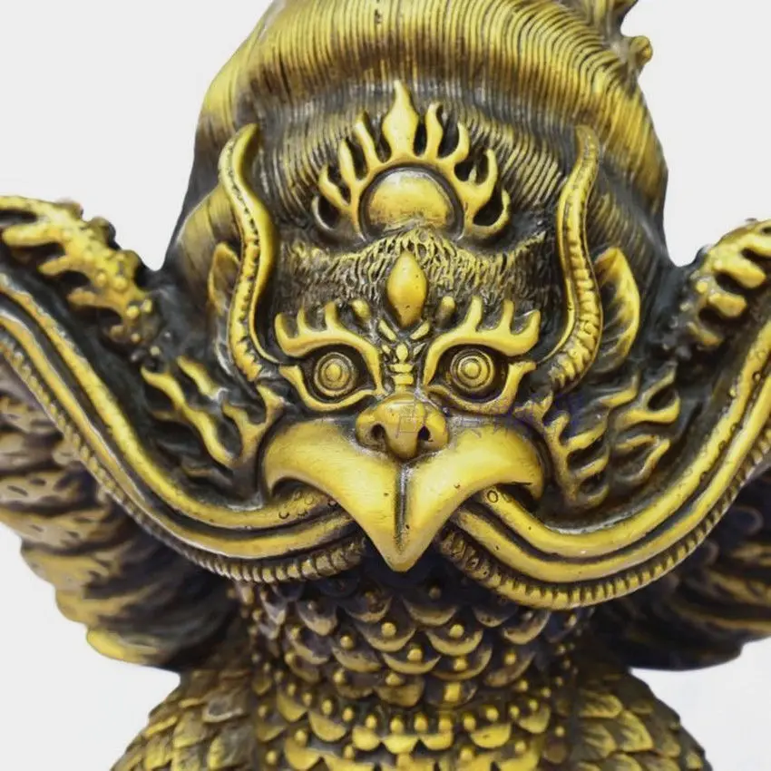 tibet buddhism Bronze Fly Bird Winged Garuda Redpoll God Tantra Buddha Statue | Дом и сад
