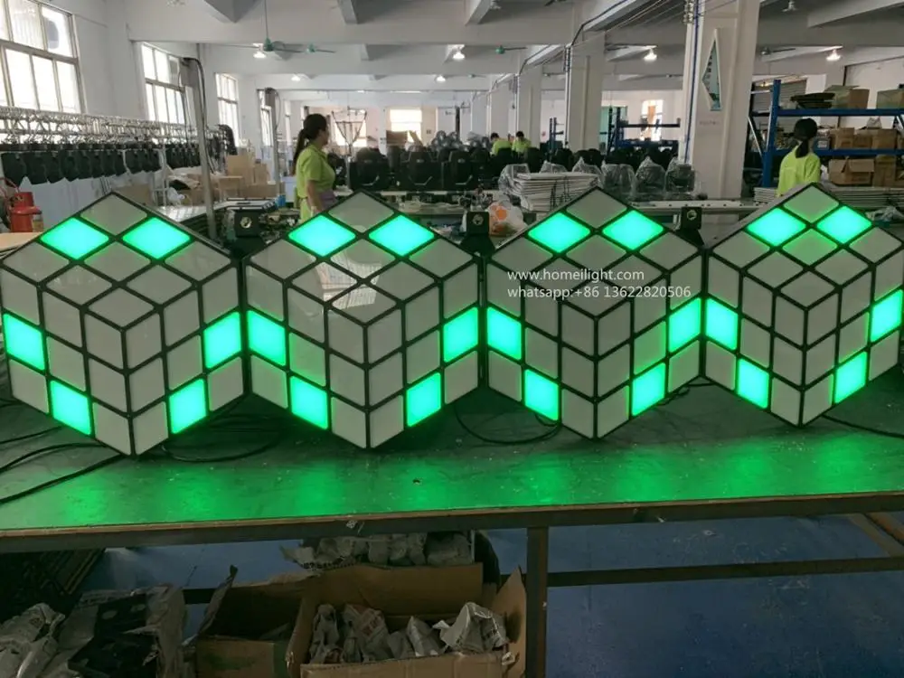 Горячая продажа 3D волшебный куб Настенный СВЕТОДИОДНЫЙ танцпол для свадьбы бар