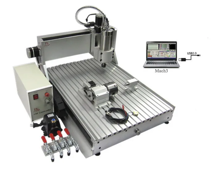 Станок для резьбы по дереву 6040 Φ 4axis 1500W CNC маршрутизатор с usb портом сверления и