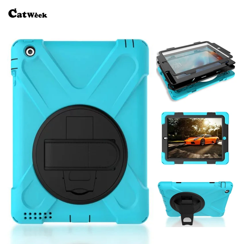 Чехол для iPad 2 3 4 силиконовый чехол планшета Heavy Duty 360 ударопрочный защитный