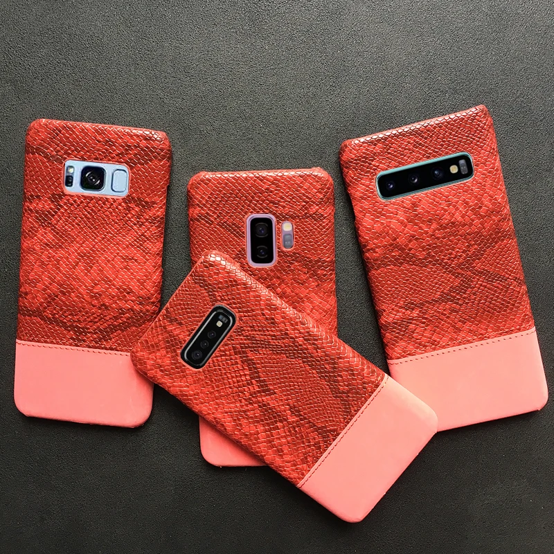 Винтажный чехол для телефона с текстурой змеиной кожи Samsung S10 S8 S9 Plus Lite из