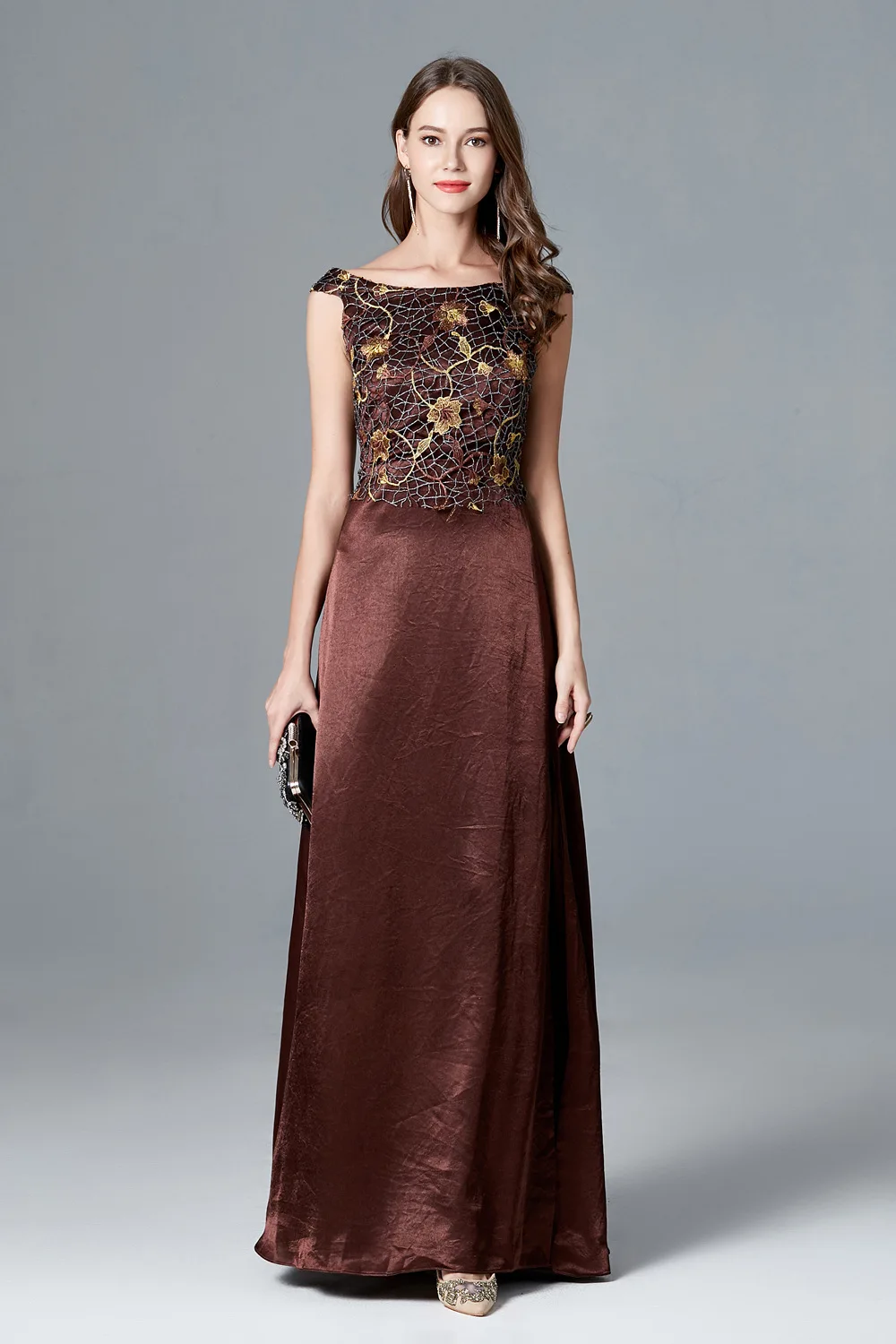 Женское платье В миланском стиле с глубоким вырезом вышивкой кружевной лиф