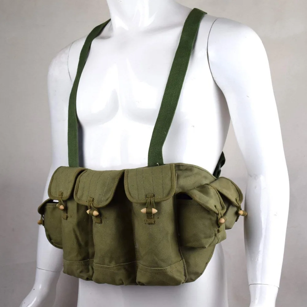 Оригинальный вьетнамский военный Китайский ТИП 56 AK Chest Rig Ammo Pouch F Rifle pouches мировой