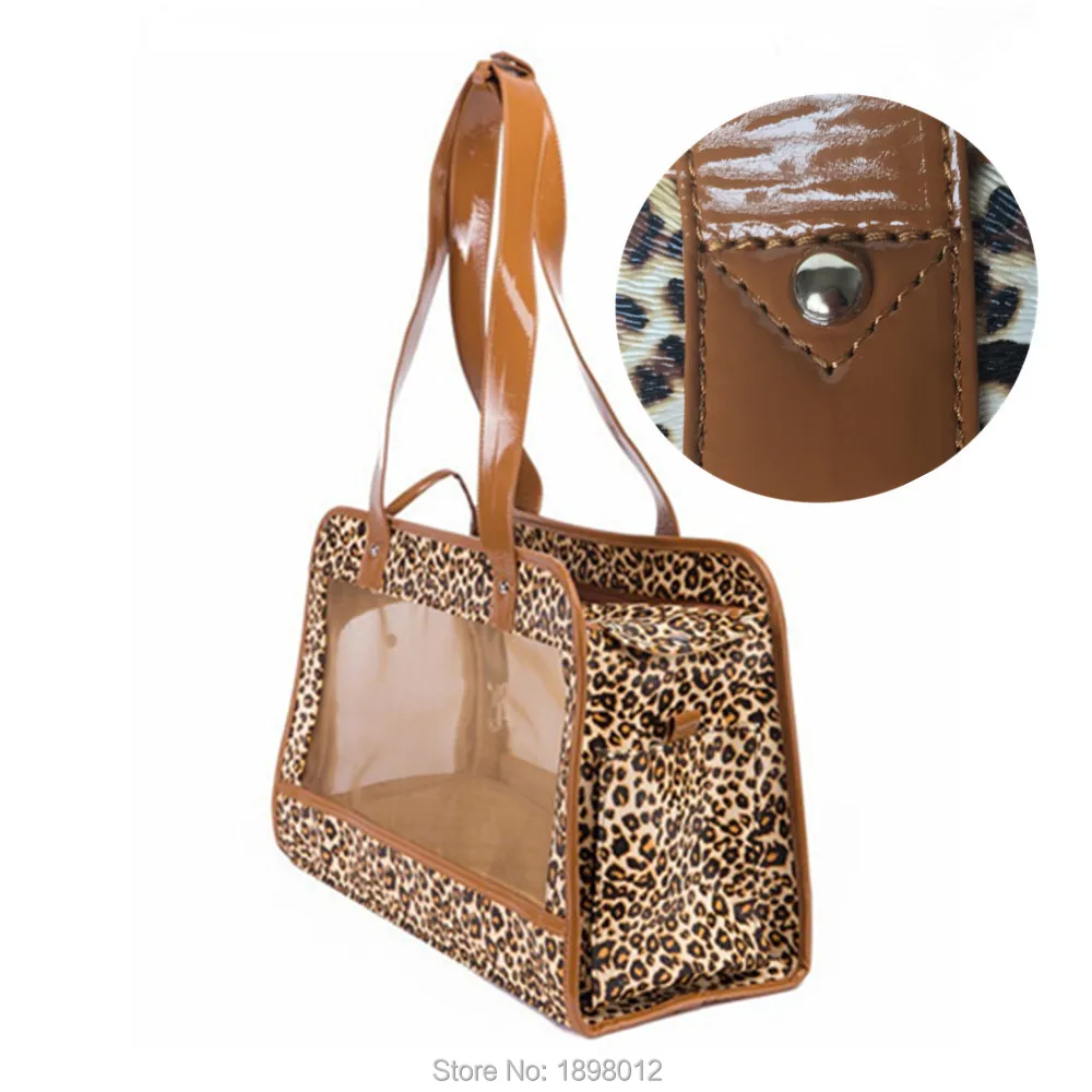 Cat для переноски Сумки Pet Carrier небольших Товары собак Щенок Leopard сетка дорожная
