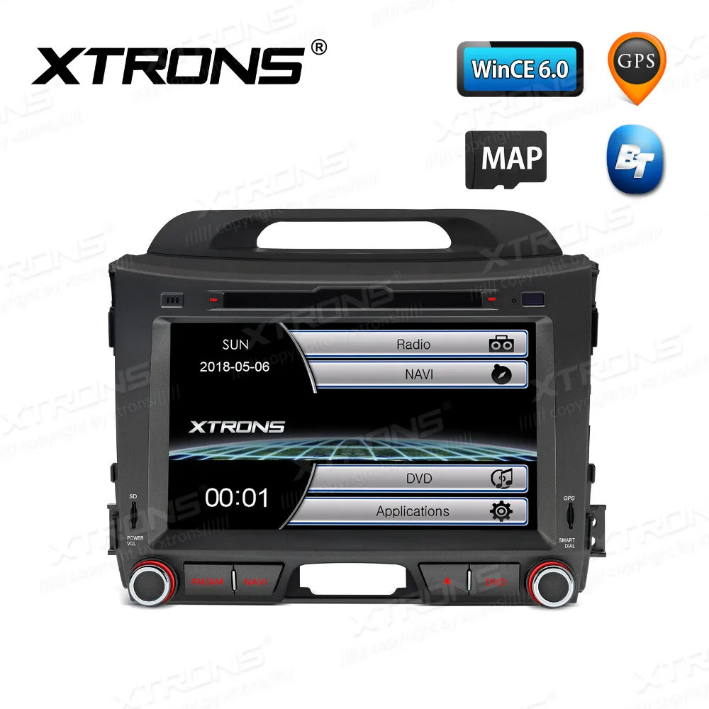 Автомобильный DVD плеер XTRONS с цифровым сенсорным экраном 8 дюймов радио GPS для KIA