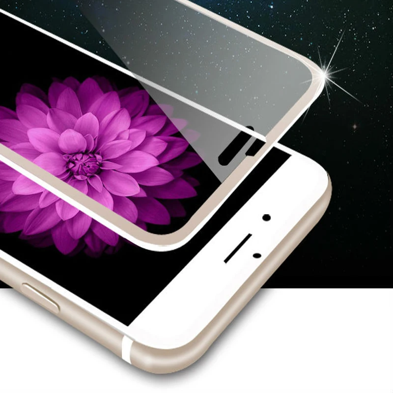 Изогнутое закаленное стекло 3D 10 шт./лот полное покрытие для iPhone 8 7 Plus титановая