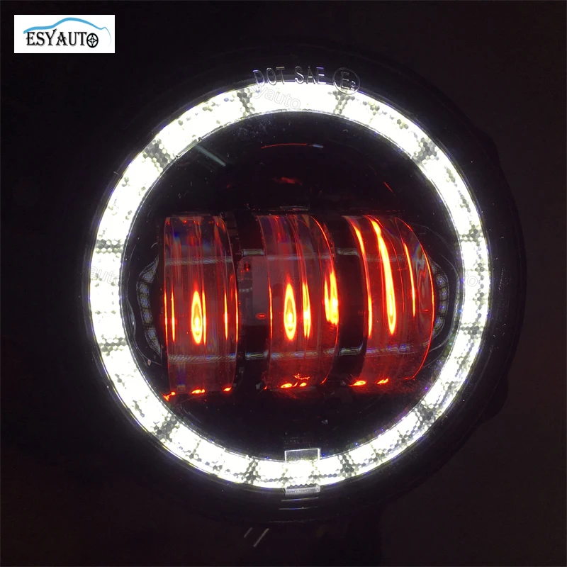 Противотумансветильник фары 4 дюйма белые ангельские глазки DRL Янтарный сигнал