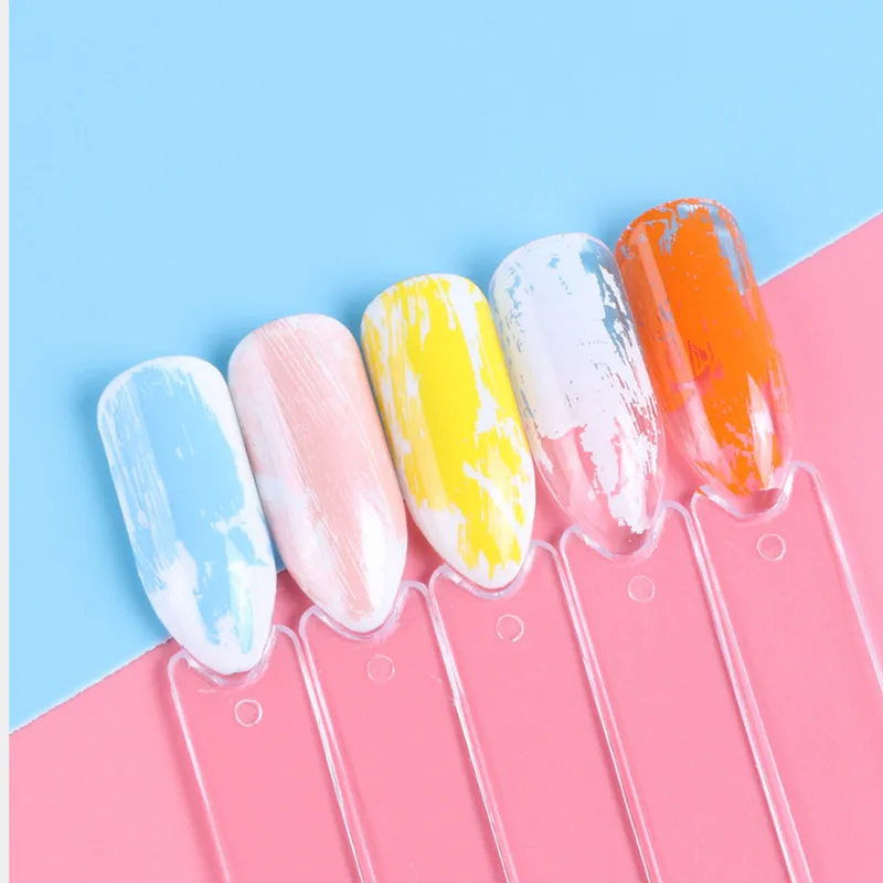 5 шт./компл. смешанные белые/розовые Фольга для ногтей красочный дизайн