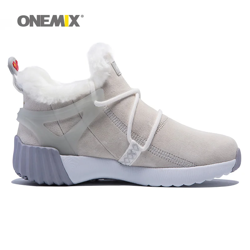 ONEMIX/зимние прогулочные ботинки для мужчин; кожаные теплые зимние ботинки; водонепроницаемые женские дизайнерские уличные треккинговые кроссовки; обувь; 8