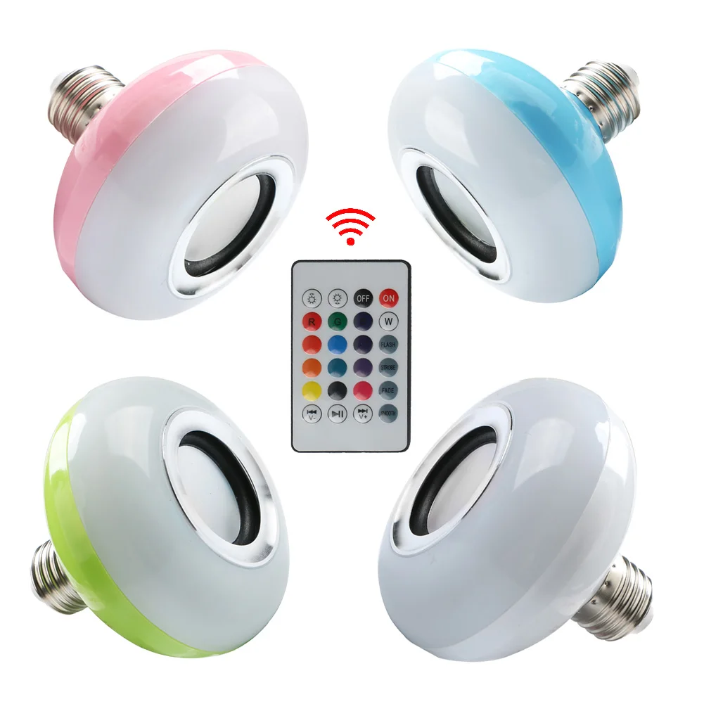 Новинка миниатюрная лампочка E27 LED RGBW музыкальное освещение Беспроводная Bluetooth