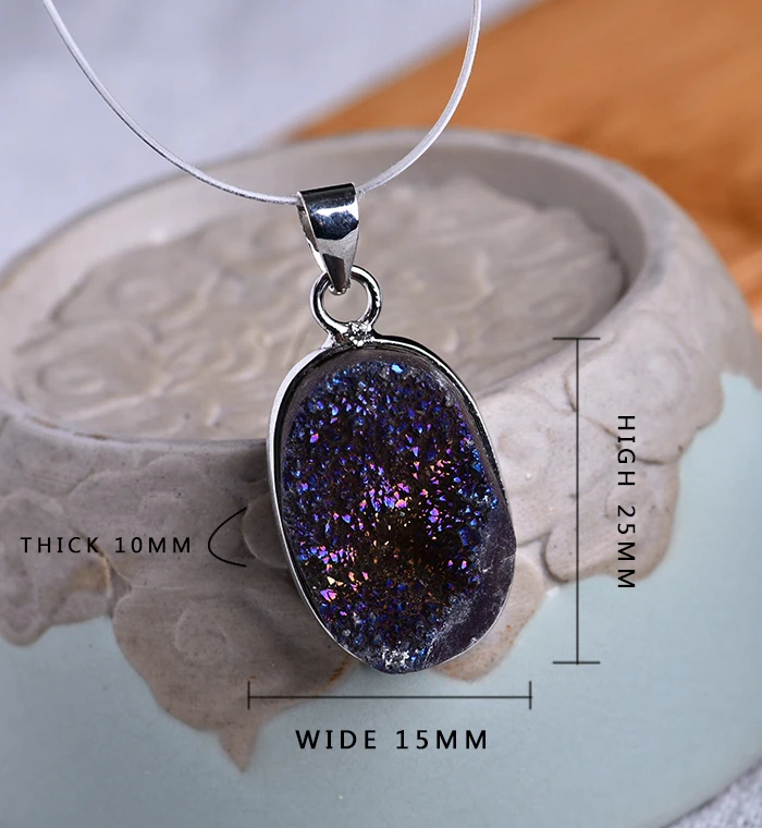 Стильные цветные радужные амулеты подвеска КАПЛЕВИДНАЯ титаия Druzy амулет для сережек ожерелье ювелирные изделия