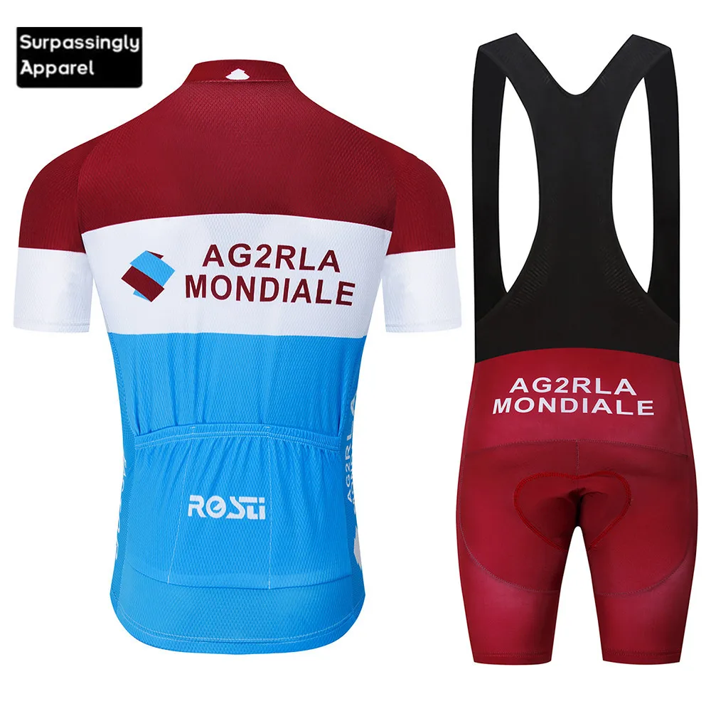 AG2R Велоспорт Джерси 2019 команда 9D гелевые велосипедные шорты набор Ropa Ciclismo