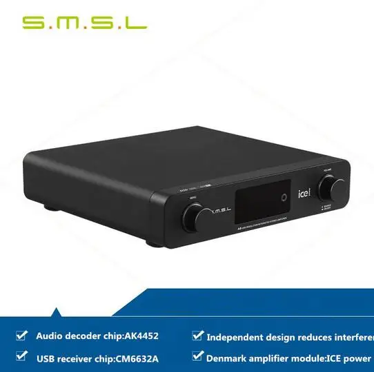 Цифровой декодер HOTSMSL A6 AK4452 50Wx2 Hi Fi аудио DSD512 оптический/коаксиальный/XMOS/USB DAC 384