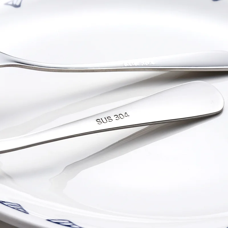 304 нержавеющая сталь набор вилка ложка переносная посуда детский сад студенты