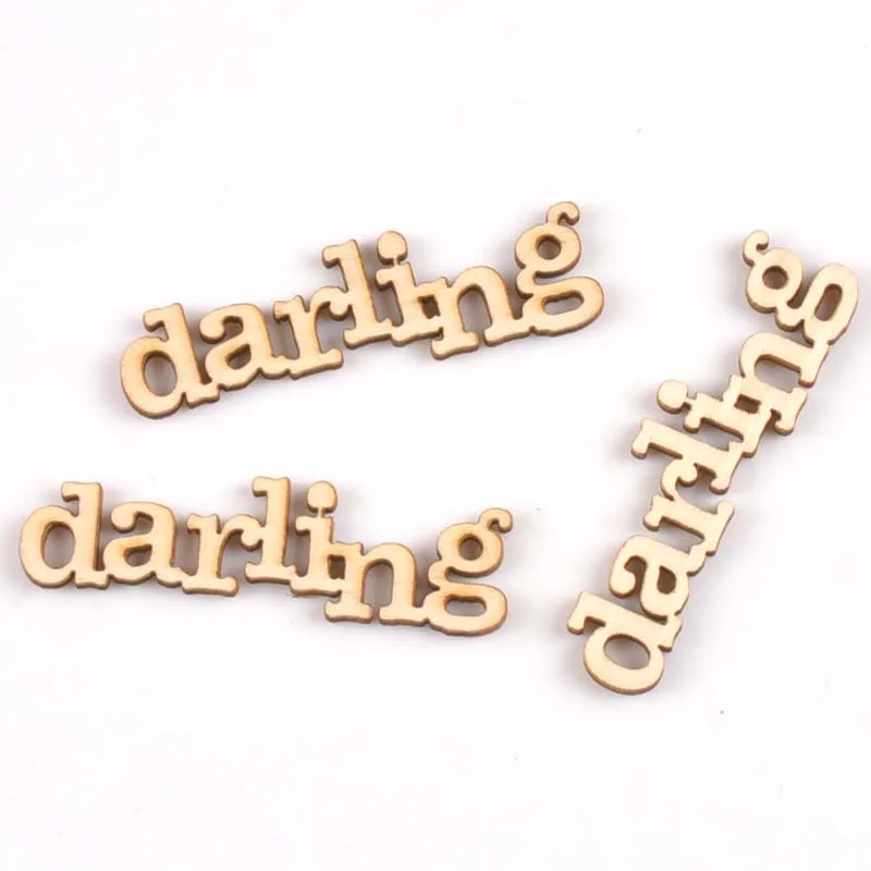 20 шт деревянные ремесла креативность выдалбливают слова пластины шаблон предметы для скрапбукинга деревянные украшения для украшения дома M2135