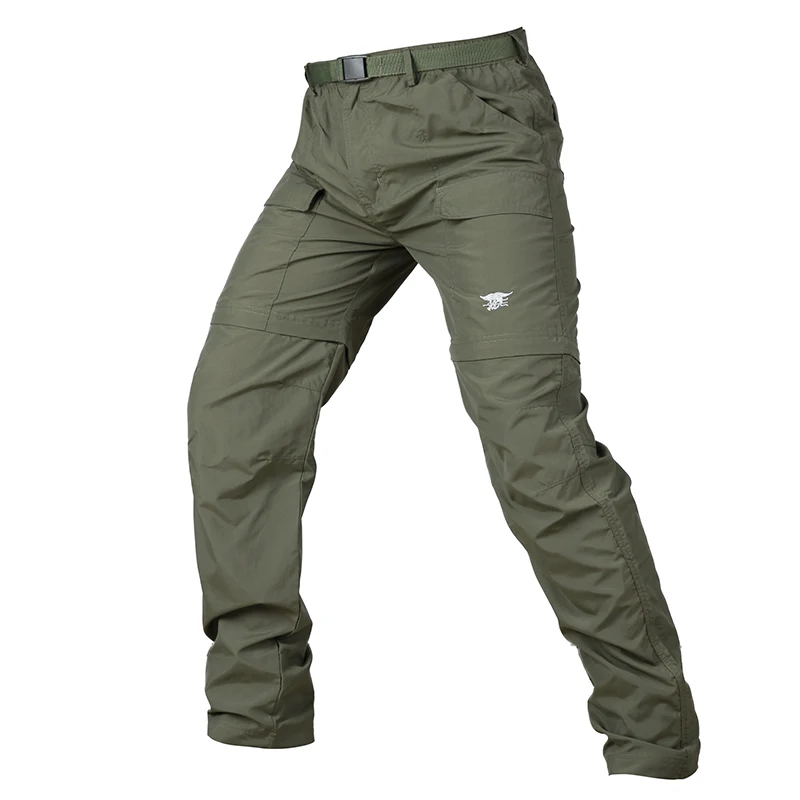 Refire gear камуфляжные армейские отстегивающиеся тактические брюки мужские летние быстросохнущие военные брюки до колен на молнии съемные брюки