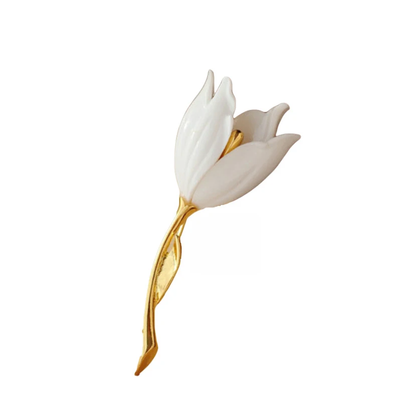 1 шт. модные женские Украшения брошь в виде тюльпана белая из смолы элегантные