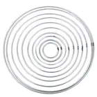 Круглые кольца Ловец снов 35-200 мм, серебристые железные пустые круглые коннекторы сделай сам, комплектующие для Ловца снов, 10 шт.