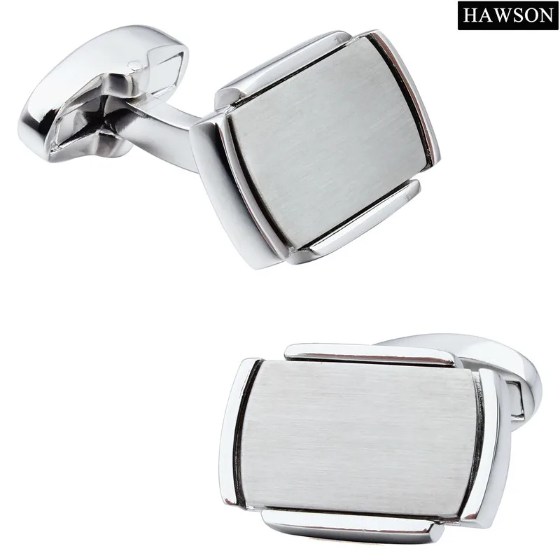 HAWSON простые металлические запонки серебристого цвета гравированные заготовки