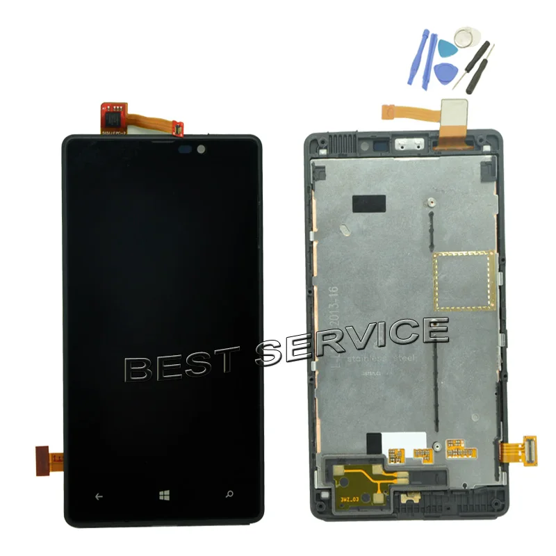 4.3&quot New for Nokia Lumia 820 LCD Screen Display + Touch Digitizer Assembly with Frame Black Tools Free Shipping | Мобильные