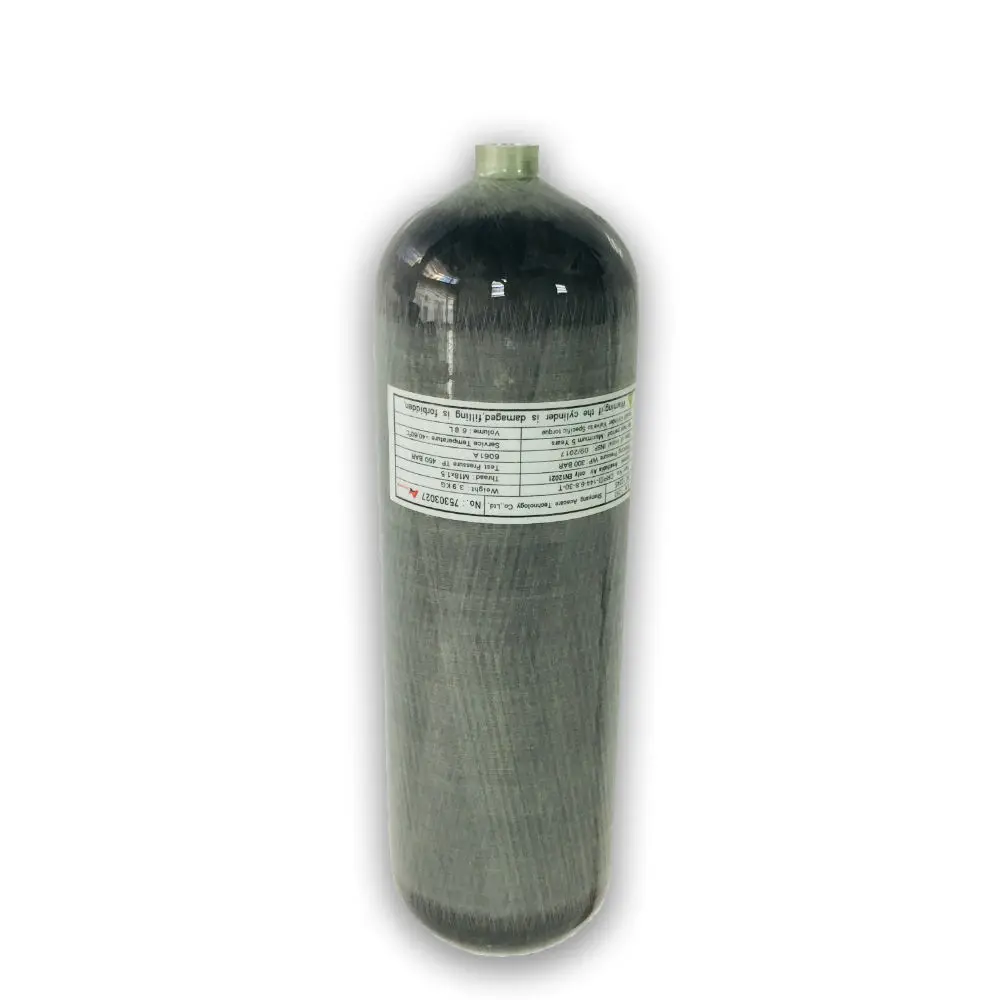 6.8L CE Tank AC168101 Acecare акваланга/цилиндр клапан 6.8L CE 4500spi Pcp/Воздушный Пейнтбол Бак Pcp клапан углеродное волокно цилиндр Pcp пневматическая винтовка - Цвет: 6.8L CE Tank