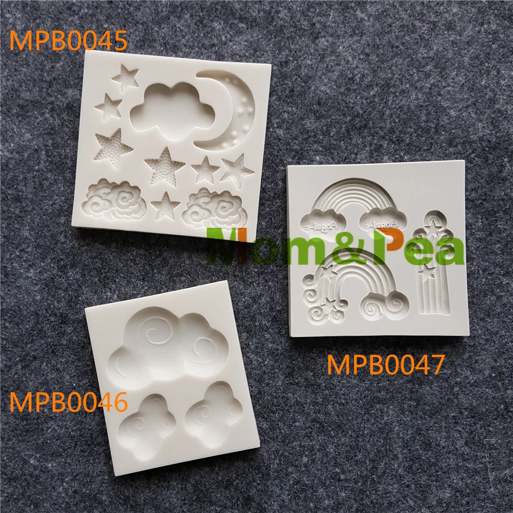 Силиконовая форма для украшения торта Mom & Pea MPB0045 7 Moon Star Cloud 3D пищевых продуктов|cake