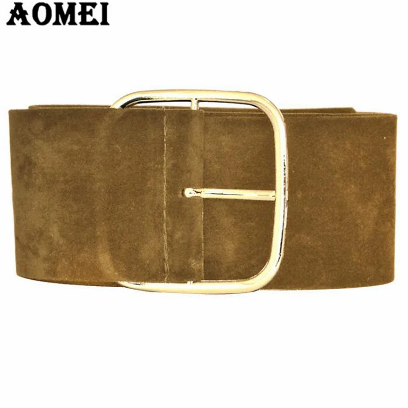 CAMEL Женские модные широкие ремни для платьев, верхняя одежда с металлической пряжкой, Женские западные трендовые дизайнерские черные красные зеленые длинные пояса - Цвет: CAMEL
