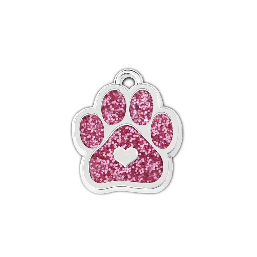 HC48603pink 10 шт. лапы домашнего животного Bling Эмаль Кошка Собака/медведь лапы печать висят кулон подходит шарнирный брелок Брелоки мешочек для украшений изготовление HC486 - Цвет: HC48603pink