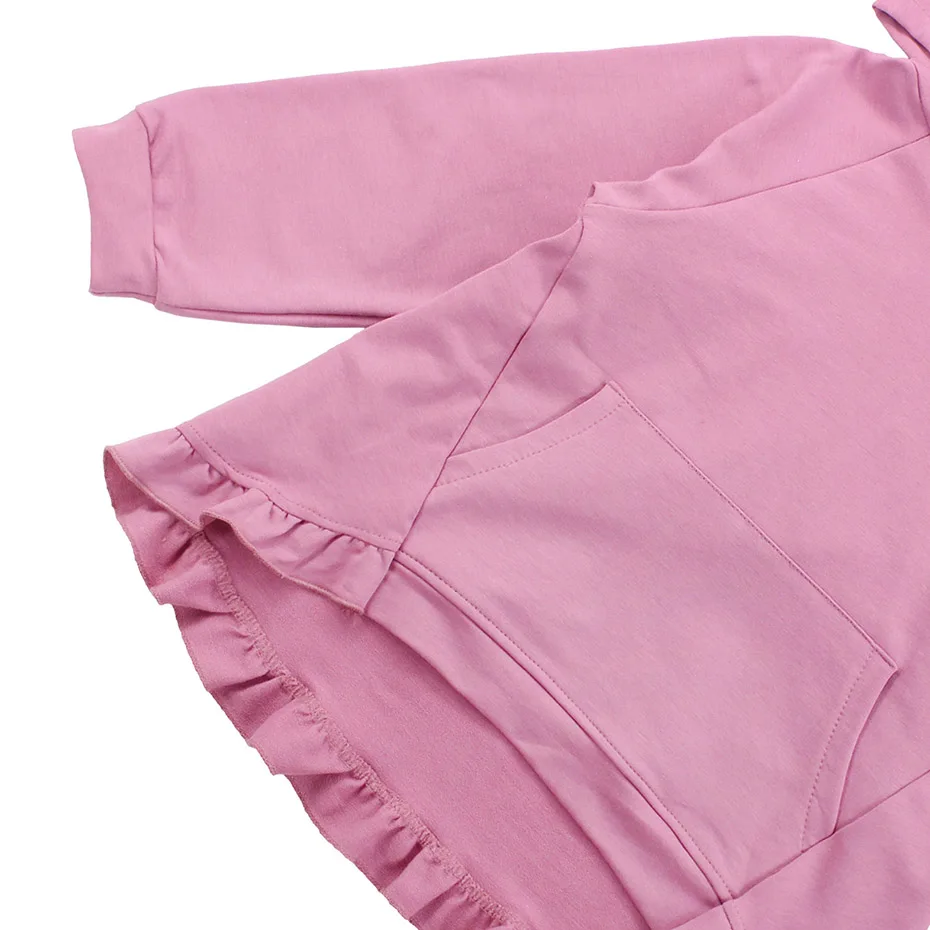 Комплект спортивной одежды для девочек Весенняя Длинная толстовка с капюшоном