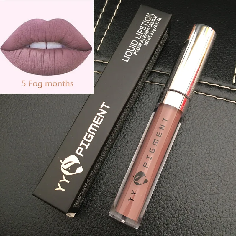 12 цветов Lickstick горячий водонепроницаемый гладкий матовый элегантный блеск для губ, декоративная косметика жидкая губная помада длительная Помада для губ - Цвет: AA5 Fog months