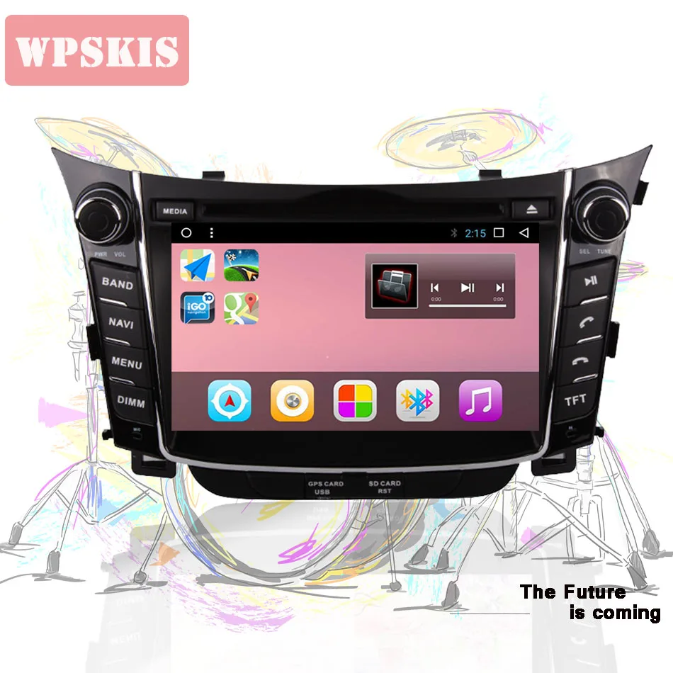 4G RAM 64G Android 10 автомобильный dvd gps плеер 1024*600 для HYUNDAI i30 2011 2013 2015 16 навигация стерео