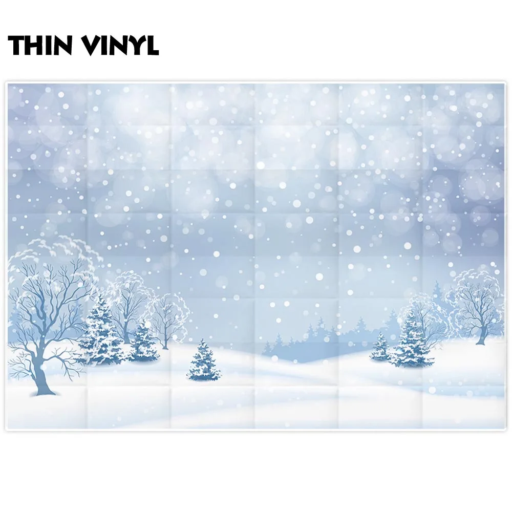 Allenjoy фон для фотосъемки Зимний снег Рождество снегопад лес боке акварельный