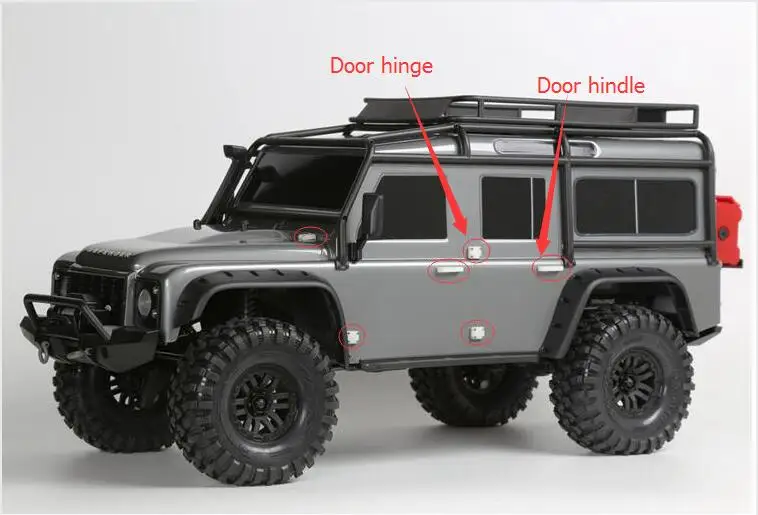 Дверной шарнир GRC 8 шт. + дверная ручка 4 для Traxxas TRX-4 TRX4 T4 D90 D110 украшение 1/10